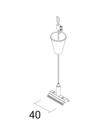 Ivela Sospensione SQUARE 48 V, bianco, bloccaggio, pendente 2 m Super Prezzo