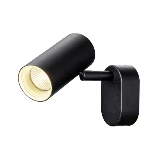 Spedizione Espresso SLV Faretto LED da parete Noblo, 3.000 K, nero, 13 cm metallo